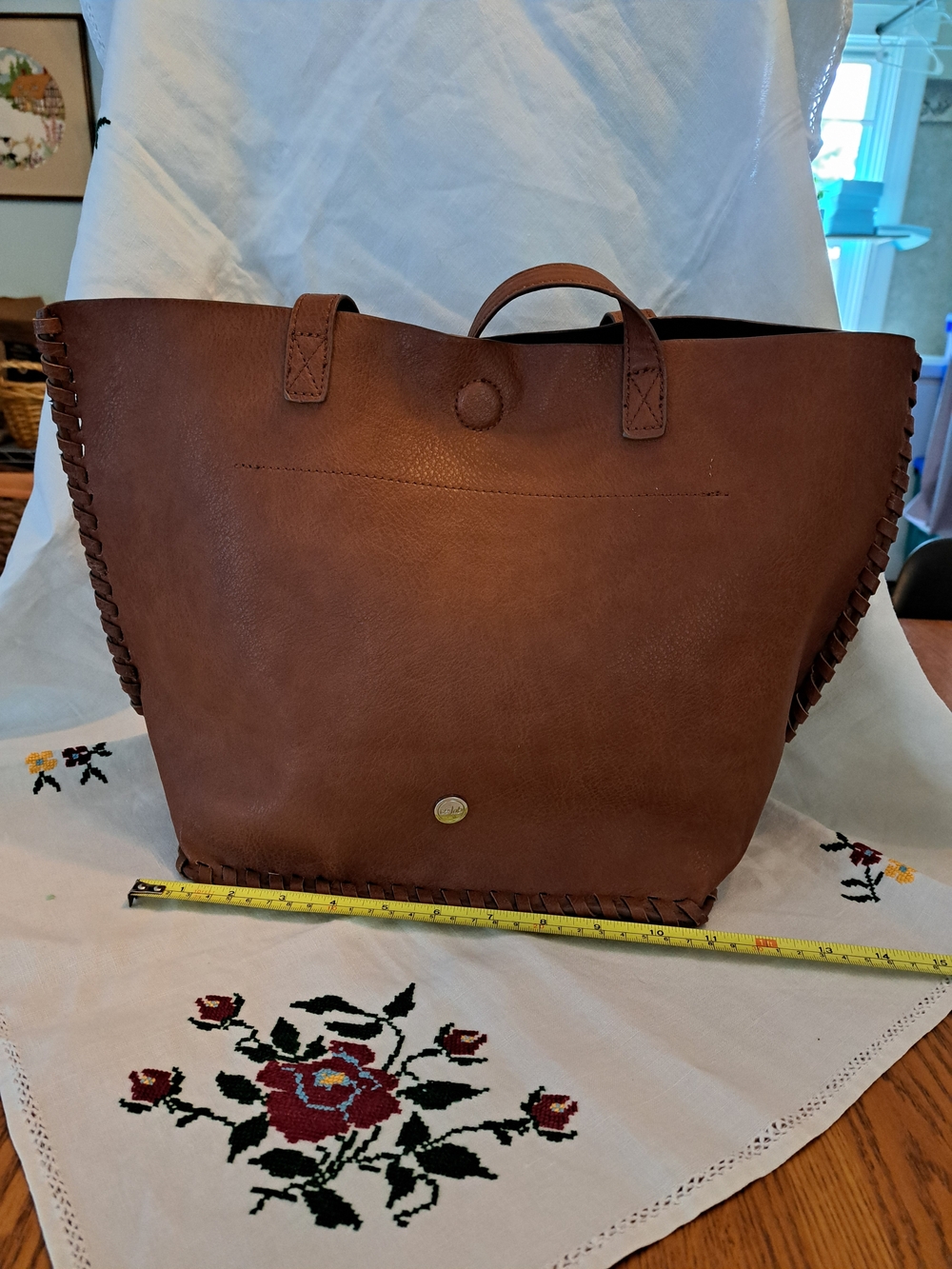 Everyday Casual Brown Leather Tote